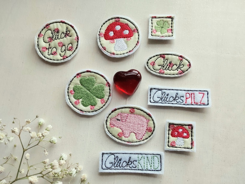 Glücks Label - ITH-Stickdatei